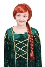 GIRLS AUBURN PLAIT WIG