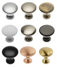 Kitchen Cupboard Cabinet Door Drawer Round Knob Handle Terni by GTV 11 Colours