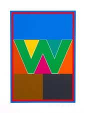 Dazzle Letter W, 2017 - Limited Edition Screen Print by Peter Blake