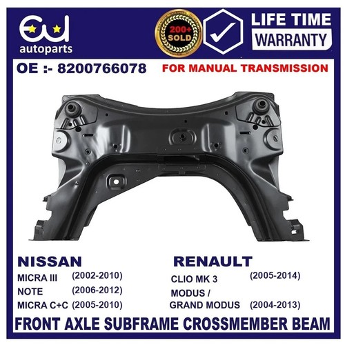 Front subframe crossmember - subframe, for