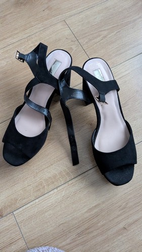Primark black platform sandals - black,