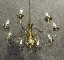 Set of Brass 8 Arm Chandelier ceiling Light Candelabra huge 