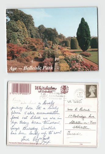 Postcard ayr belleisle park - postcard,