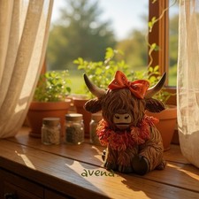 Highland Cow With Orange Hair