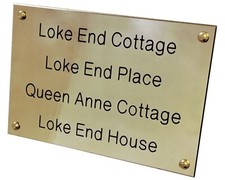 Traditional Solid Brass Plaque