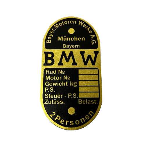 Type plate bmw neutral - type, plate,