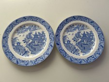 2 Royal Worcester Blue Willow