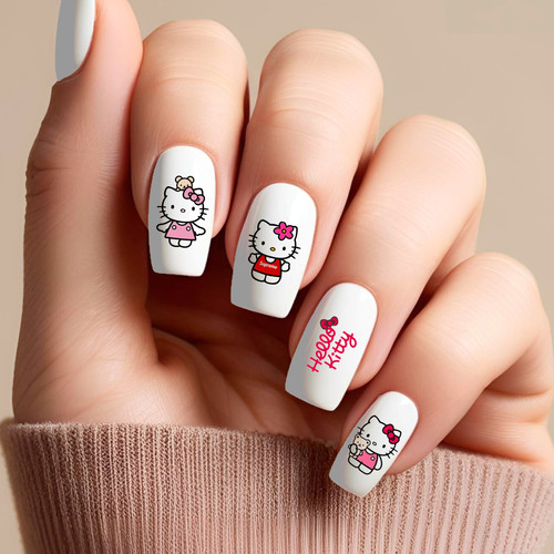 Hello kitty nail - hello, decals
