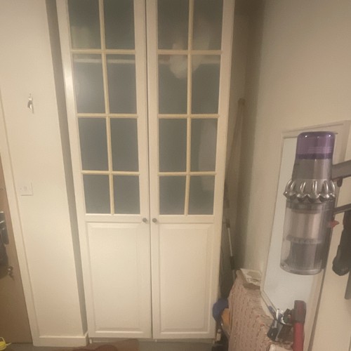 White freestanding wardrobe - freestanding,