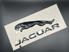 Jaguar Gloss Black Badge with stencil Self Adhesive UK Seller
