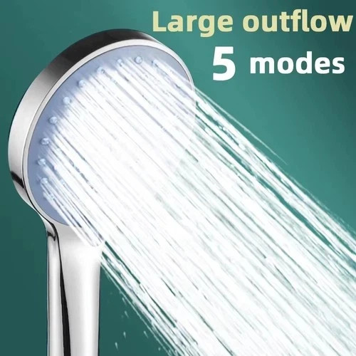 Chrome shower head and hose - chrome,