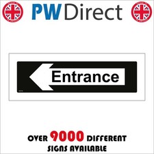 SIGN Entrance Left Arrow Door
