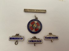 British Railways 15 Years First Aid Efficiency Silver & Enamel Medal 20,25 & 30