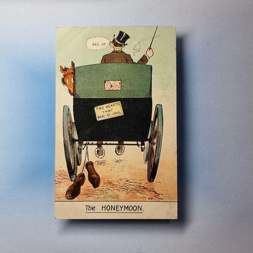 Antique comic postcard 1908 - antique,