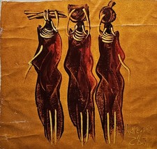 African acrylic painting on