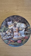 Kittens Cats Kahla Germany Collectors Plate "Am Seerosenteich" 1996 Ltd Ed