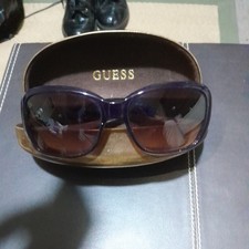 Guess Sunglasses transparent purple and Gold hard case Women's 