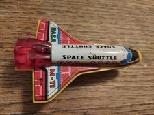 Vintage NASA Space Shuttle M-11 Toy Diecast/Tin Friction Model Rocket Ship 1980s