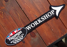 nice TRIUMPH MOTORCYCLE Arrow Cast Metal SIGN .....Superb Gift   not enamel