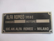 Nameplate Alfa Romeo plate