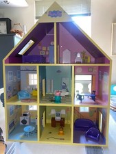 Giant Wooden Peppa Pig Dolls House Furniture Figures Mega Large Toy Play Bundle
