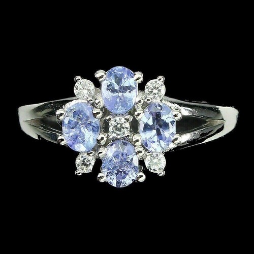 Silver ring tanzanite - ring, blue