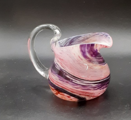 Small glass jug handblown - small,