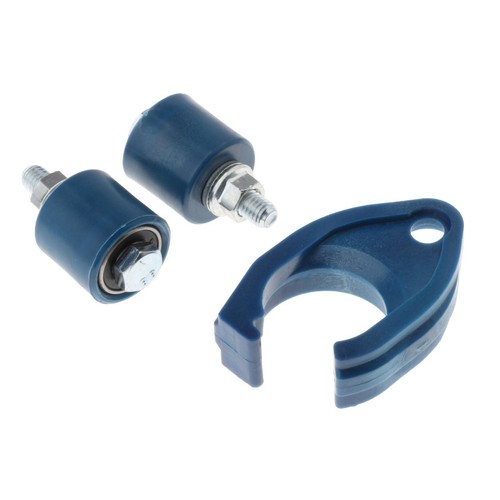 Blue chain guide slider - chain,