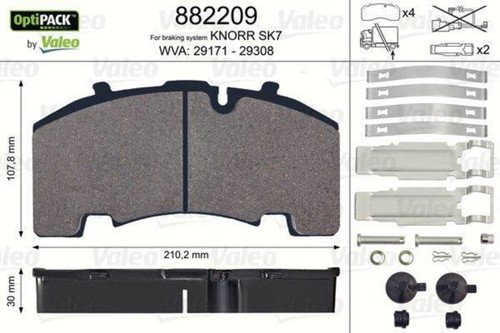 Valeo disc brake pad - , set