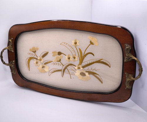 Vintage wooden serving tray - wooden,