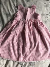 Babble Boom Girl Dress Age 12-18 Months Pink White