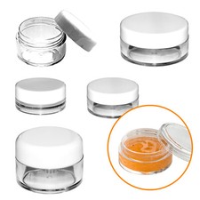 3ml 5ml 8ml 10ml Empty Round Plastic Cosmetic Container Sample Pot Jar Travel!!