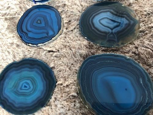 Blue agate microcrystalline - blue,