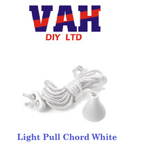 Toilet Pull Cord NYLON Light Pull  White 1.5M METER