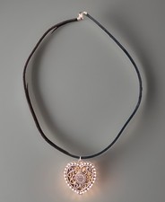 BIBI Bijoux Love Heart Pendant Necklace Steampunk Metal Industrial Goth Gothic