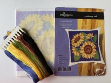 Sunflower stamped cross - stamped,