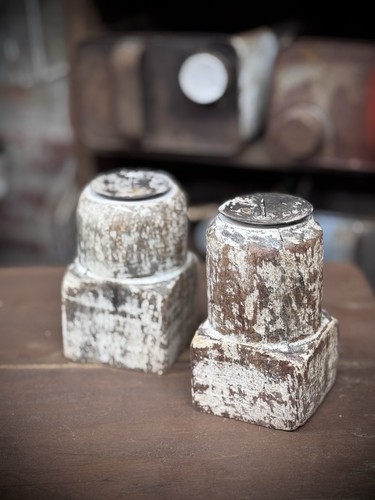 Pair rustic wooden - of,