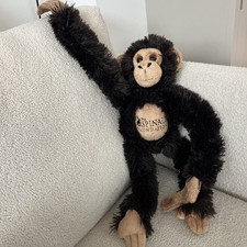 Monkey Hanging Stringy Dangly Brown Plush Stuffed Animal Toy 