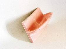 Pink ceramic soap dish french - ceramic,