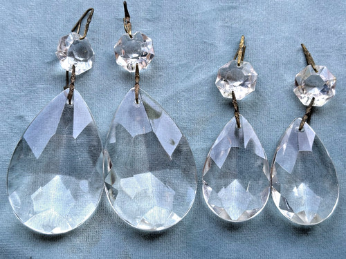 Vintage chandelier pear - 2x,
