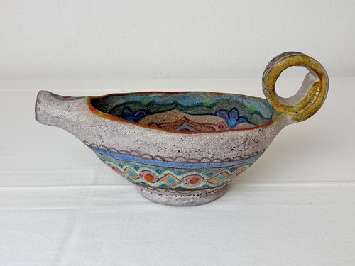 Vintage bowl fat lava oil - fat,