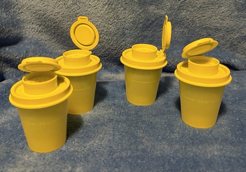 Tupperware yellow plastic salt - plastic,