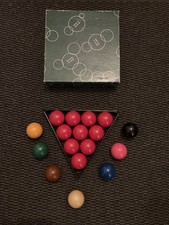 Vintage Belgium Aramith Balls Billiards Snooker Full set + Triangle + Box