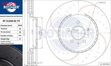 X2 PCS FRONT BRAKE DISC ROTOS X2 PCS SET RT 21358-GL T5 ROTINGER I