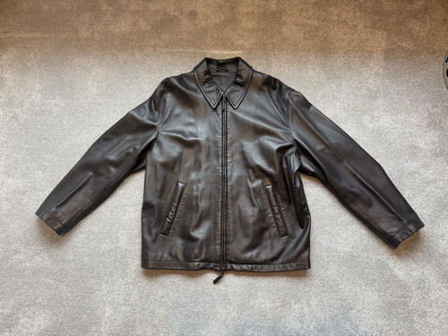 Men leather jacket - jacket, from