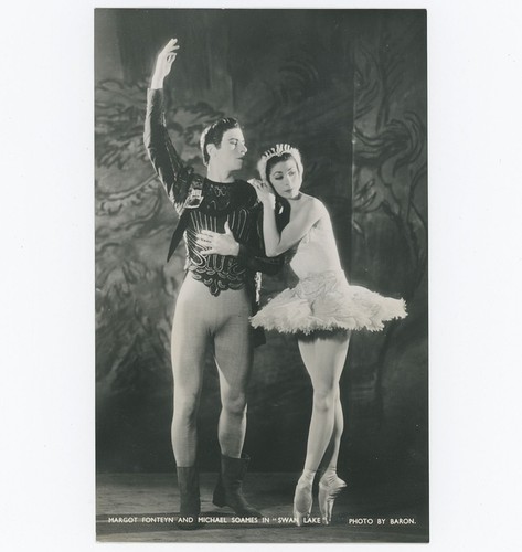 Vintage ballet dancer postcard - ballet,