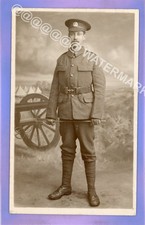 WW1 WAR NORFOLK REGIMENT ARMY SOLDIER IN UNIFORM MILITARY RP PHOTO POSTCARD 2