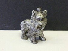 Vintage Spoontiques Pewter Metal Yorkie Yorkshire Terrier Dog Miniature Figurine