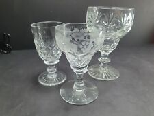 Antique Victorian Late Georgian Glass Sherry Port Glass 2x Vintage Wine #8