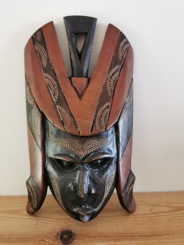 Kenya folk art mask wall - kenya,